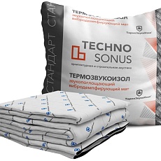 Мат для звукоизоляции ТермоЗвукоИзол Стандарт S (5000*1500*14) 0,131м3/7,5м2